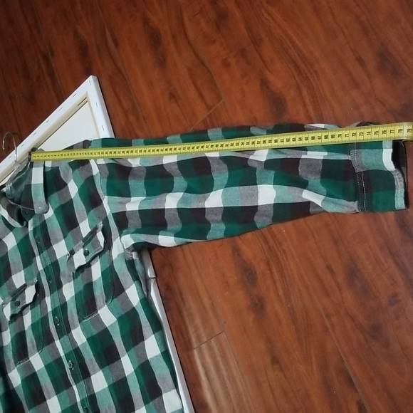 Faded Glory - Button down shirt, Size - L, Color - Green with square pattern - Picture 10 of 10